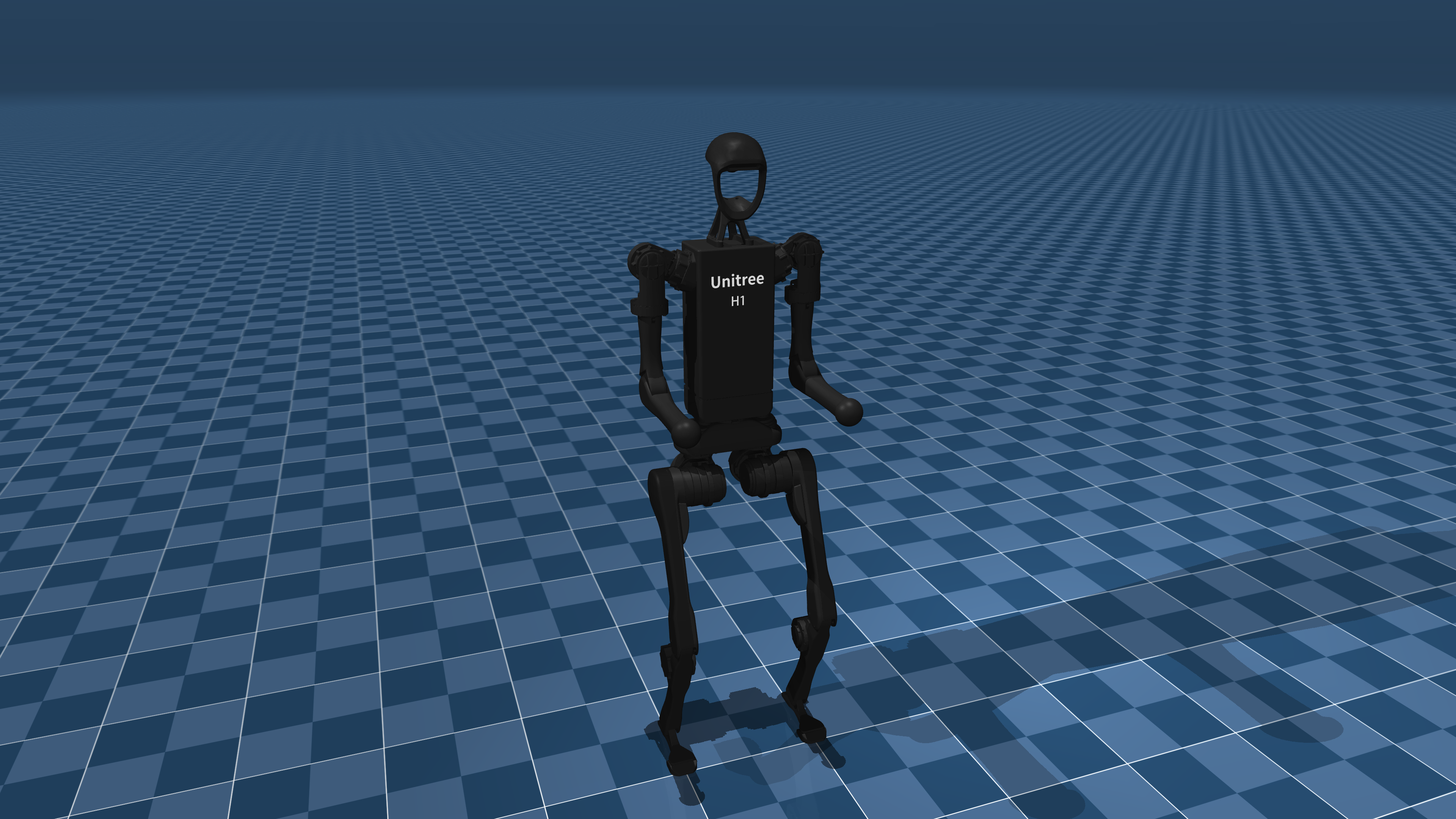 Unitree H1 humanoid robot simulation render